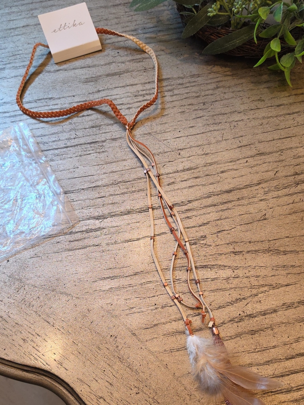 Ettika Feather Headband Or Necklace NWT